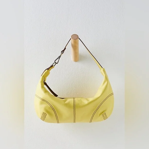 FREE People Real World Clutch Yellow Bag New With Tags - Picture 8 of 10